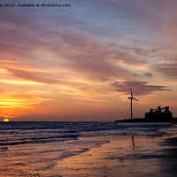 Buy canvas prints of January sunrise on the beach by Jim Jones