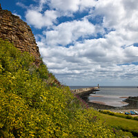 Buy canvas prints of Tynemouth Castle and Pier by Jim Jones