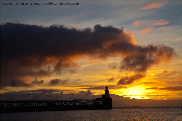 Sunrise at the mouth of the River Blyth Picture Board by Jim Jones