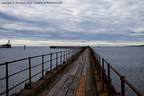 The Old Wooden Pier in Perspective Picture Board by Jim Jones