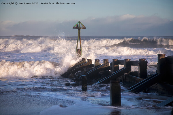Winter Sunshine and a Stormy Sea Picture Board by Jim Jones