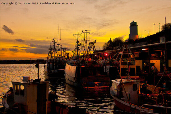 Sunset at North Shields Fish Quay Picture Board by Jim Jones