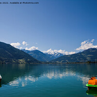 Buy canvas prints of Placid Lake Zell, Austria by Jim Jones