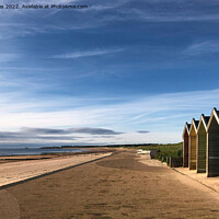Buy canvas prints of Blyth beach huts in July sunshine by Jim Jones