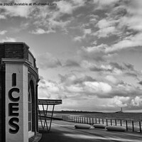 Buy canvas prints of Rendezvous Cafe, Whitley Bay - Monochrome by Jim Jones