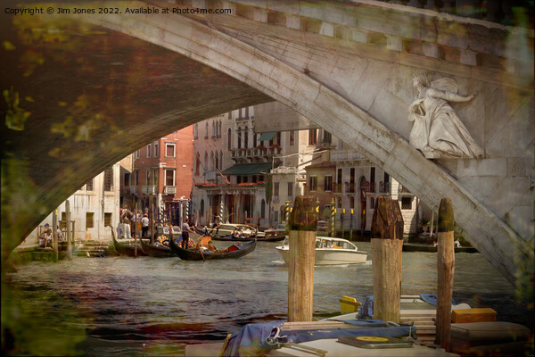 Under the Rialto Bridge - with artistic filter Picture Board by Jim Jones