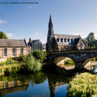 Buy canvas prints of The River Wansbeck at Morpeth in Northumberland. by Jim Jones