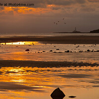 Buy canvas prints of December Sunrise over The North Sea - Panorama by Jim Jones