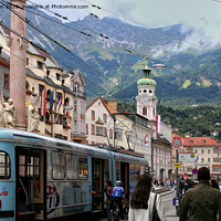Buy canvas prints of Innsbruck street scene by Jim Jones