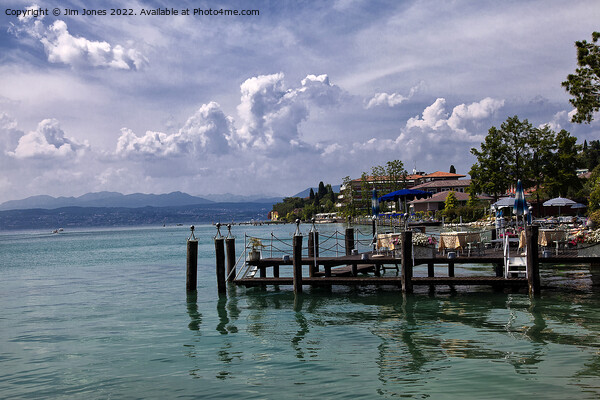 A Summer's Day at Sirmione on Lake Garda Picture Board by Jim Jones