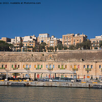 Buy canvas prints of Pinto Stores, Valletta Waterfront by Jim Jones