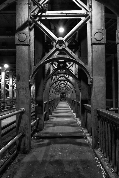 The High Level Bridge, Newcastle upon Tyne - Monochrome Picture Board by Jim Jones
