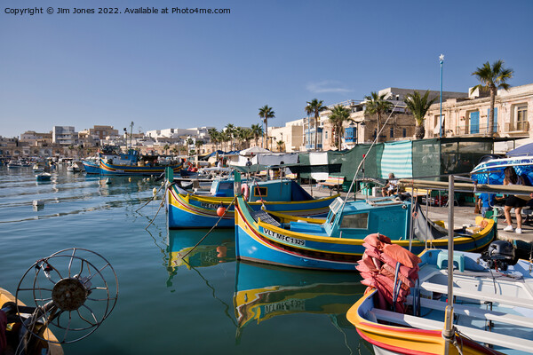 Marsaxlokk Fishing Village, Malta Picture Board by Jim Jones