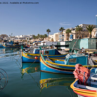 Buy canvas prints of Marsaxlokk Fishing Village, Malta by Jim Jones