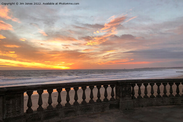 Sunrise over the Balustrade Picture Board by Jim Jones