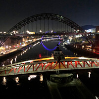 Buy canvas prints of The River Tyne at night - Portrait by Jim Jones