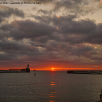Buy canvas prints of Sunrise at the mouth of the River Blyth  by Jim Jones