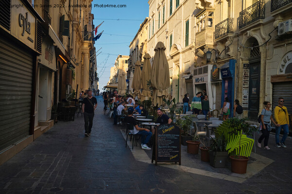 Sunday evening dining in Valletta Picture Board by Jim Jones