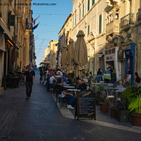 Buy canvas prints of Sunday evening dining in Valletta by Jim Jones