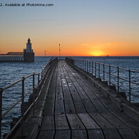 Buy canvas prints of Sunrise over the North Sea - Panorama by Jim Jones