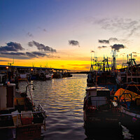Buy canvas prints of North Shields Fish Quay at Dusk by Jim Jones