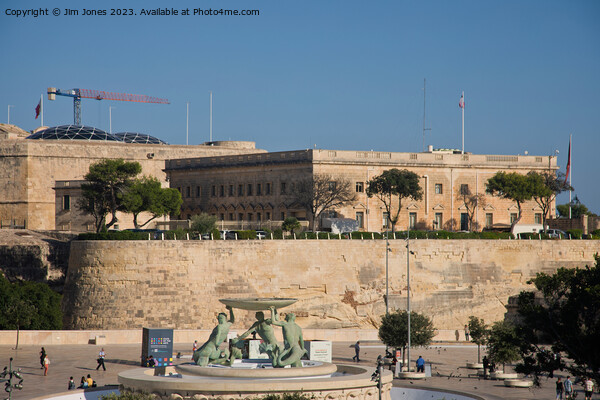 The Triton Fountain, Valletta Picture Board by Jim Jones