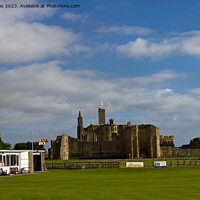 Buy canvas prints of Warkworth Cricket Club and Castle by Jim Jones