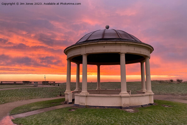 Sunrise at the old bandstand Picture Board by Jim Jones