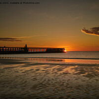 Buy canvas prints of January Sunrise at the end of the pier by Jim Jones