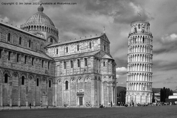 The Splendour of Pisa - Monochrome Picture Board by Jim Jones