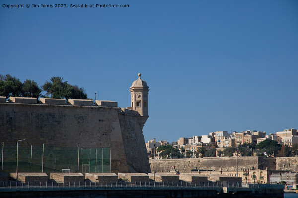 Lookout onto The Grand Harbour, Valletta Picture Board by Jim Jones