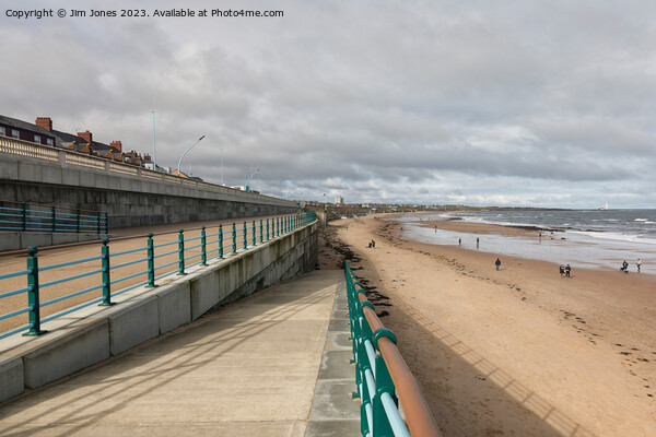 The Beach and Promenade at Whitley Bay Picture Board by Jim Jones
