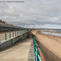 Buy canvas prints of The Beach and Promenade at Whitley Bay by Jim Jones