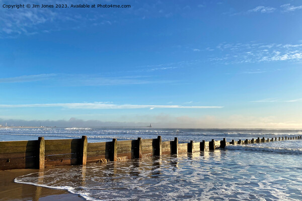 Spring Sunshine on the Sea Defences Picture Board by Jim Jones