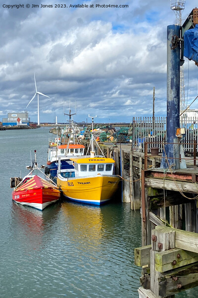 Colourful Fishing Boats Picture Board by Jim Jones