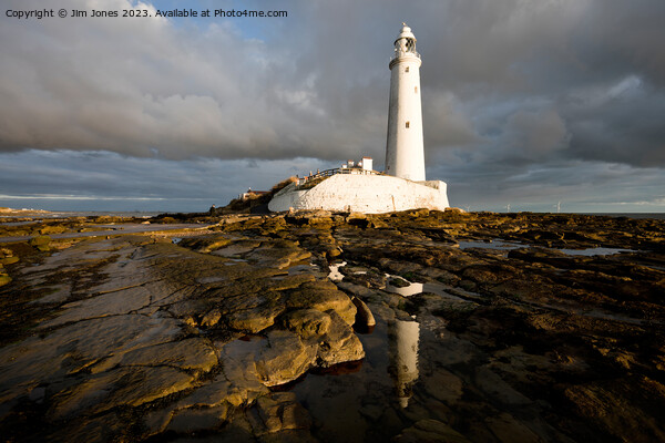 Sunrise Reflections at St Marys Island Picture Board by Jim Jones
