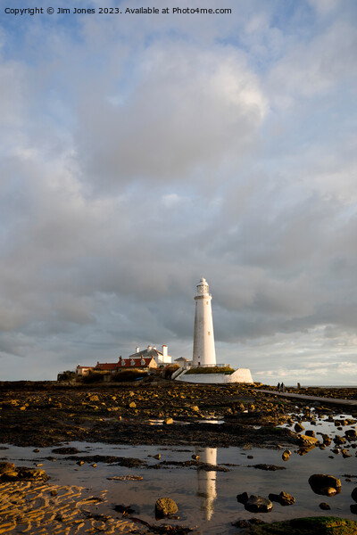 Reflective Serenity at St Marys Island Picture Board by Jim Jones