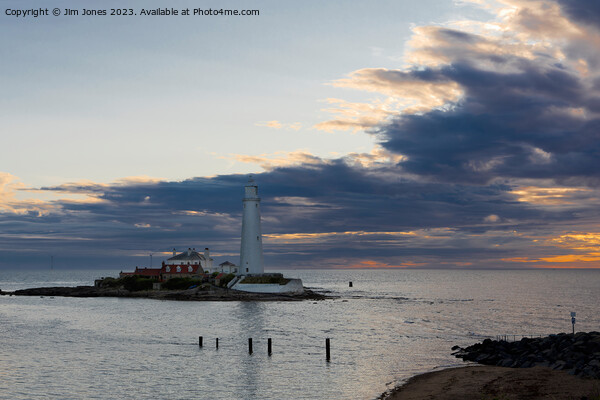 Serene Sunrise at St Marys Island Picture Board by Jim Jones