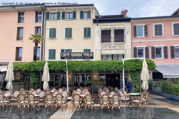 Caffe Grande Italia, Sirmione Picture Board by Jim Jones