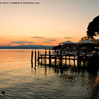Buy canvas prints of Sunset Dining on Lake Garda by Jim Jones