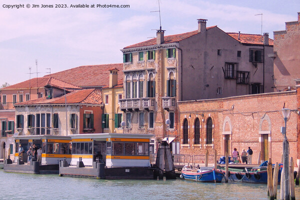 Burano Ferry Stop Picture Board by Jim Jones