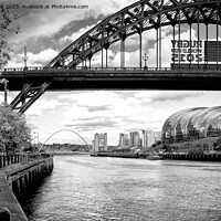 Buy canvas prints of Newcastle Quayside in Black and White. by Jim Jones
