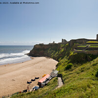 Buy canvas prints of Tynemouth Priory and Castle from King Edward's Bay by Jim Jones