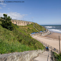 Buy canvas prints of The Steps down to King Edward's Bay, Tynemouth by Jim Jones