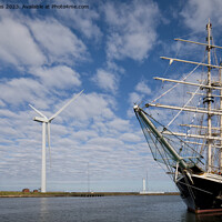 Buy canvas prints of Wind Turbine and Wind Powered by Jim Jones