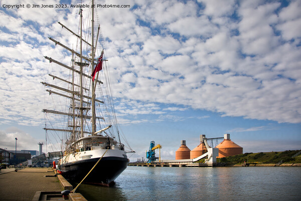 Tall Ship in Port Picture Board by Jim Jones