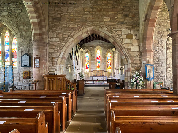 The Holy Island of Lindisfarne church interior Picture Board by Jim Jones