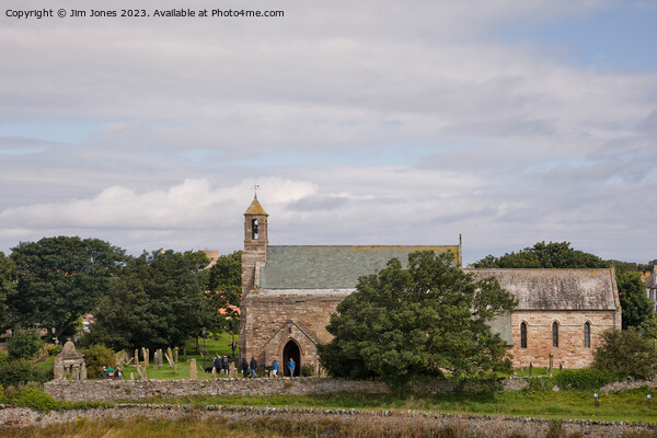 St Mary's Church on The Holy Island of Lindisfarne Picture Board by Jim Jones