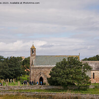 Buy canvas prints of St Mary's Church on The Holy Island of Lindisfarne by Jim Jones