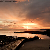 Buy canvas prints of ABCD - Another Beautiful Cullercoats Daybreak by Jim Jones
